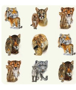  Wild Cats Cotton Panel on cream-24inches -by Elizabeth Studio— #7602E - €11,21 EUR