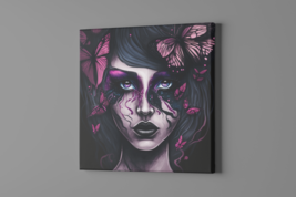 Wall art print / canva art / interior decor / wall decor / dark fairy butterfly  - £23.54 GBP