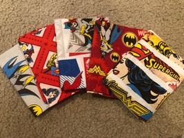 Justice League Fat Quarter Bundle Set of 5 Fat Quarters by STAX 100% Cotton NEW! - £21.90 GBP