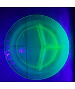 Vintage Green Uranium Depression Glass 3 Partition Plate 10.5&quot; Good Cond... - $272.57 MXN