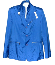 Sottotono Men’s Blue Water Resistant Rain Coat Jacket Blazer Size XL - $82.87