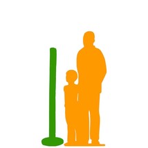 Orange Candy Stick Over Sized Statue - $724.23