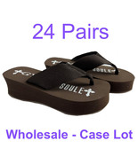 24 Pack Case Lot for Resale Gypsy Soule Sandals Wholesale Wedge Flip Flo... - $149.99