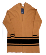 NEW Crown &amp; Ivy Open Front Long Cardigan Sweater Size L Tan &amp; Navy NWT - $32.42 CAD