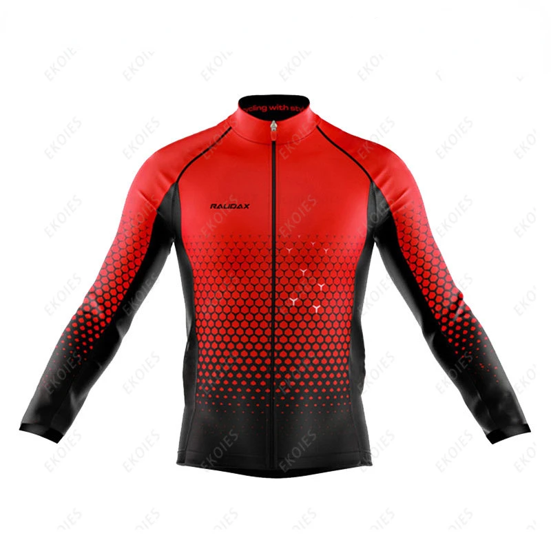 Sporting RAUDAX 2022 Mens Long Sleeve Cycling  Mtb Cycling Clothing Breathable B - £48.75 GBP