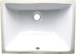 LORIXON UCS-1611 W  Undermount Bathroom Sink With Overflow - £58.35 GBP