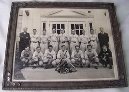 c1930 Antique Wayland Ny Baseball Team Photo Art Deco Frame - $49.49