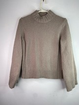 Banana Republic Mock Neck Chunky Rib Knit Sweater Womens XS Beige Long S... - £14.15 GBP