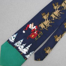 Special Ties Santa Reindeer Blue Red Brown Christmas Necktie Tie 2-166 Classic - £10.27 GBP