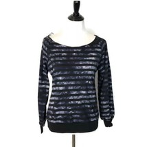 American Vintage Tie Dye Sweatshirt Black Striped Top Women Size M NEW - £12.65 GBP