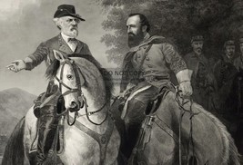 Robert E. Lee Speaking With Stonewall Jackson Civil War 13X19 Photo Poster - £14.17 GBP