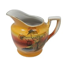 Noritake Mini Creamer Swan Lake Pattern Vintage Hand-Painted Orange Wind... - $12.18