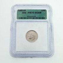 1993-C 10C Roosevelt Dime Clad Beweis Ausgewählten Von ICG As PR70 DCAM - £23.70 GBP