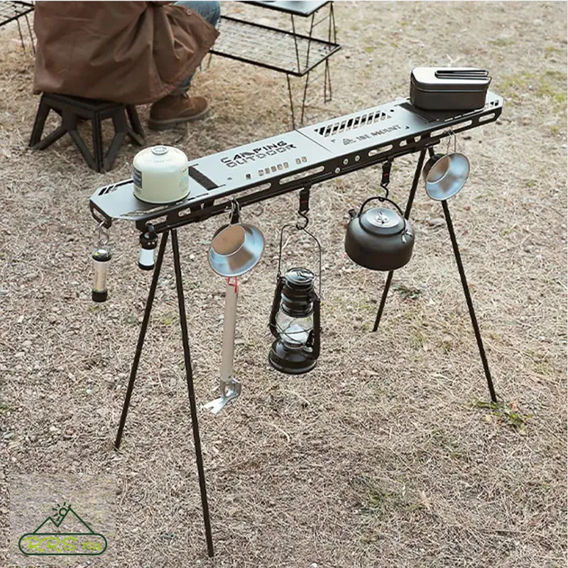 Camping Triangle Hangers Outdoor Camping Shelf Aluminum Alloy Large Foldable - £30.80 GBP+