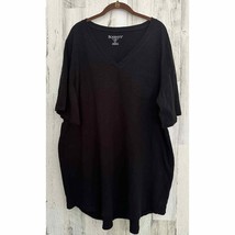Roaman’s Women’s TShirt Size 2X 26/28 Black Vneck - £13.37 GBP