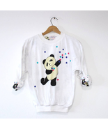 Vintage Kids Panda Bear Reversible Puffy Sweatshirt Medium - £36.48 GBP