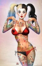 Nathan Szerdy SIGNED DC Comics Batman Art Print ~ Harley Quinn w/ Tattoos - £20.09 GBP