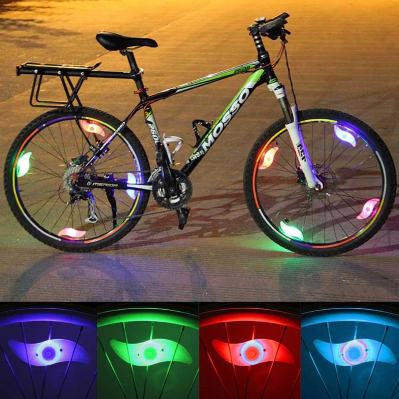 Color Spoke Light Mountain Biking Road Vehicle Wind Fire Wheel Rim Light Tire - £8.90 GBP
