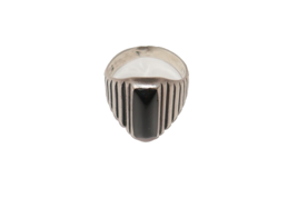 Silver Cloud SC Sterling Silver 925 Onyx Ring Size 9 - £27.96 GBP