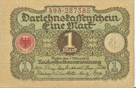 GERMANY 1 MARK 1920 BANKNOTE UNC. # 12 - $3.95