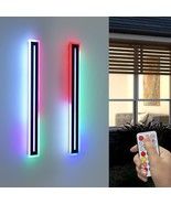 QHIUAT Outdoor Wall Light 24W RGB Long Strip Wall Light - 35.4in Modern ... - $59.39