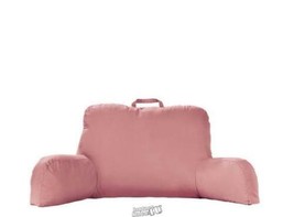 Oversized Pink Backrest Pillow Mauve Plush Polyester Microfiber 18"-31"Lx21" Bed - £30.29 GBP