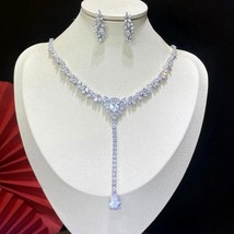 Fashion Cubic Zirconia Bridal 2PCS Wedding Jewelry Set For Women    Green Color  - £44.82 GBP