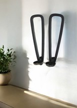 5 X 5.75 X 20.5 Black Wooden - Candle Holder Sconce Set - $327.25