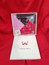 Vtg 70-80s Hanae Mori Japan Floral cotton Handkerchief scarfs Set X 3 Boxed new - £68.83 GBP