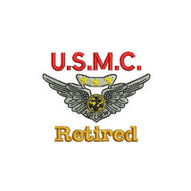 USMC Combat Air Crew Wings Retired Pilot Army Military Embroidered Polo ... - £26.03 GBP+