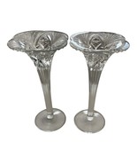 MCM Vincennes Crystal Candlesticks – Pair of Elegant French Glass Candle... - $1,034.68 MXN