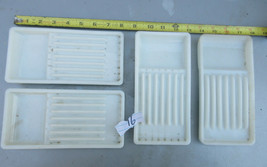 Lot Of 4 VINTAGE 1950s DENTAL MILK GLASS INSTRUMENT TRAYS #16 - £52.00 GBP