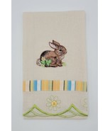 MWW Market Woodland Sanctuary Rabbit / Bunny Embroidered Cotton Linen Ha... - £7.88 GBP
