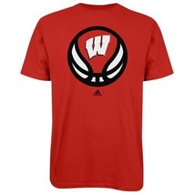 Wisconsin Badgers Basketball NWT t-shirt Adidas Bucky Big 10 new with tags UW - £13.65 GBP