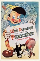 1940 Walt Disneys Pinocchio Movie Poster 11X17 Jiminy Cricket Geppetto  - £9.13 GBP