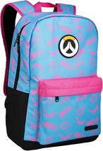 JINX Overwatch D.Va Splash Adult Backpack, Blue/Pink, 18&quot; - £35.71 GBP