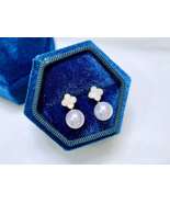 Peaceful cross in heart Freshwater Pearls Earrings H20225644 - £43.32 GBP
