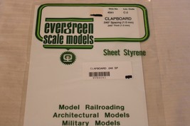 HO Scale Evergreen, Clapboard Sheet Styrene .040&quot; spacing .040 thick #4041 - £13.29 GBP