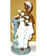 African Princess - Ceramic Ebony Princess Figurine by Shiah Yih  - $4.90