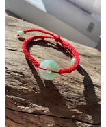 Hand braiding jade bracelet | Natural Myanmar green jadeite donut charm ... - $177.58 CAD