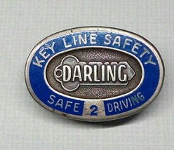 1930&#39;s DARLING TRUCK LINE TRUCKING KEY LINE SAFE DRIVING 2 YEAR PIN ENAM... - £36.04 GBP