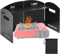 Steel Camp Stove Windscreen, Outdoor Folding Gas Stove Windshield, Cooking - $685.17 MXN