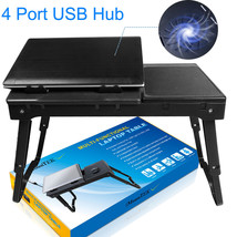 Imountek Laptop Table Bed Tray Multi-Functional Foldable Desk Tray W/Cooling Fan - £61.80 GBP