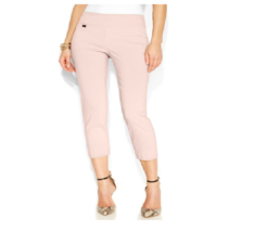 Alfani Women Plus 24W Silver Peony Tummy Control Mid Rise Capri Pants NW... - $23.51