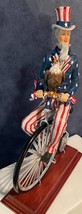 Lennox - Patriot&#39;s Pride Uncle Sam on Bicycle Figurine - £71.90 GBP