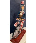 Lennox - Patriot's Pride Uncle Sam on Bicycle Figurine - £71.88 GBP