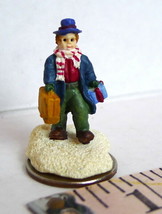 Grandeur Noel Christmas Miniature Village Noel  Traveling Man suitcases ... - £8.63 GBP