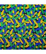 Mardi Gras Fabric Feathers By Blank Quilting New Orleans La 64&quot; X 44&quot; - £15.82 GBP