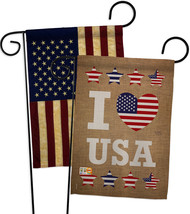 I Love USA - Impressions Decorative USA Vintage - Applique Garden Flags Pack - G - £24.40 GBP