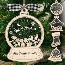 Personalized Gingerbread Cookie Ornaments for Christmas Tree 5x5 in, Customized  - £14.55 GBP+